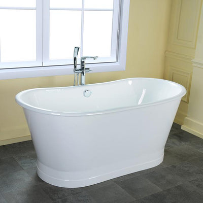 Barclay Wakely 68" Extra Wide Cast Iron Bateau Tub CTBATN68W-WH Barclay Products