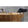 Alfi Brand AB1130 65" 2 Person Free Standing Cedar Wooden Bathtub with Fixtures & Headrests