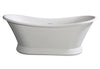 ALFI brand AB9950 67" White Matte Pedestal Solid Surface Resin Bathtub Alfi Trade Inc