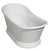 ALFI brand AB9950 67" White Matte Pedestal Solid Surface Resin Bathtub