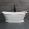 ALFI brand AB9950 67" White Matte Pedestal Solid Surface Resin Bathtub Alfi Trade Inc