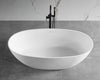 ALFI brand AB9975 59" White Oval Solid Surface Resin Soaking Bathtub Alfi Trade Inc