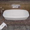 ALFI brand AB9980 67" White Matte Solid Surface Resin Freestanding Bathtub Alfi Trade Inc