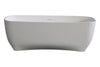 ALFI brand AB9980 67" White Matte Solid Surface Resin Freestanding Bathtub Alfi Trade Inc