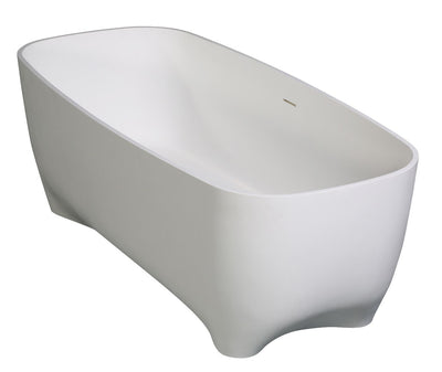 ALFI brand AB9980 67" White Matte Solid Surface Resin Freestanding Bathtub Alfi Trade Inc