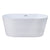 Aqua Eden 56-Inch Acrylic Freestanding Tub with Drain, Glossy White - VTDE563224BA