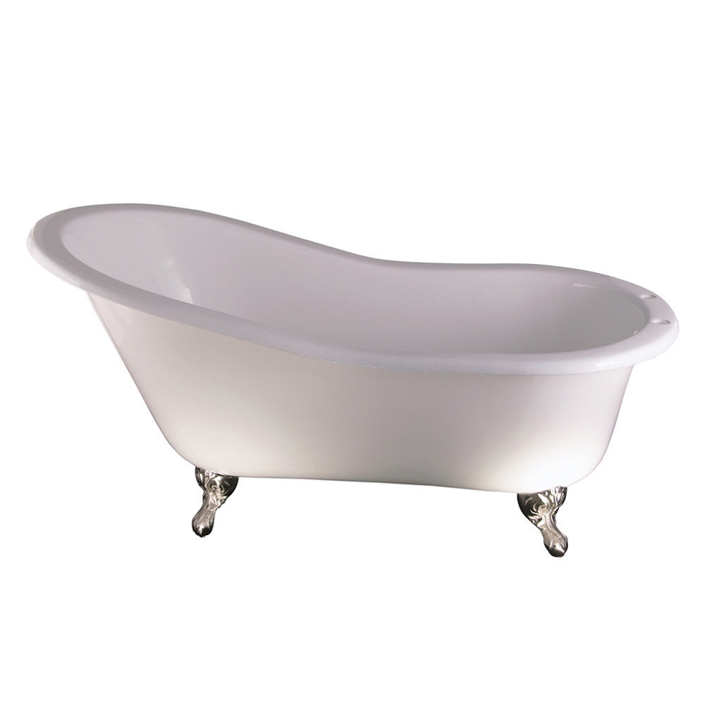 Barclay TKCTS7H67BN3 67 Cast Iron Slipper Bathtub Kit in White with Porcelain L