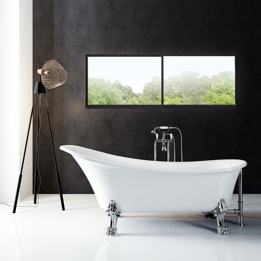 A & E Bath and Shower Dorya Acrylic 69" Premium All-in-One Clawfoot Freestanding Tub Kit