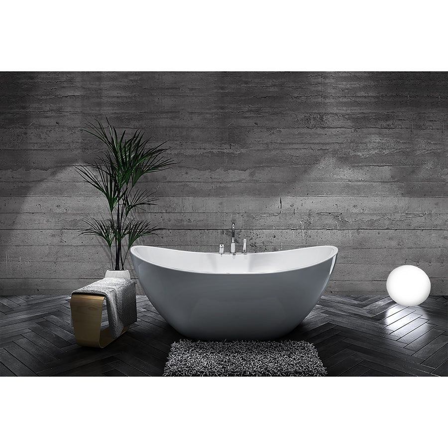 A&E Bath and Shower Turin 69" Premium Acrylic Freestanding Tub