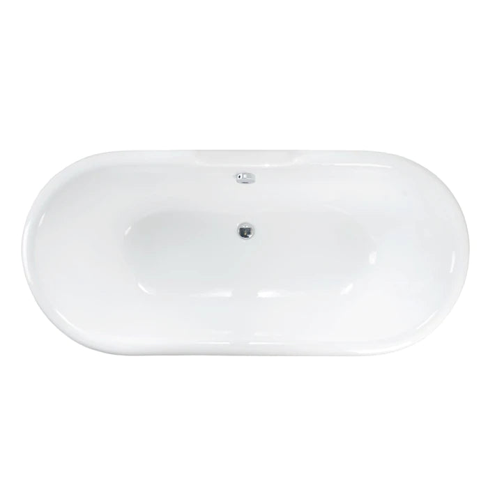 Barclay - Columbus 61" Cast Iron Double Roll Top Tub Kit - Polished Brass Accessories Barclay Products